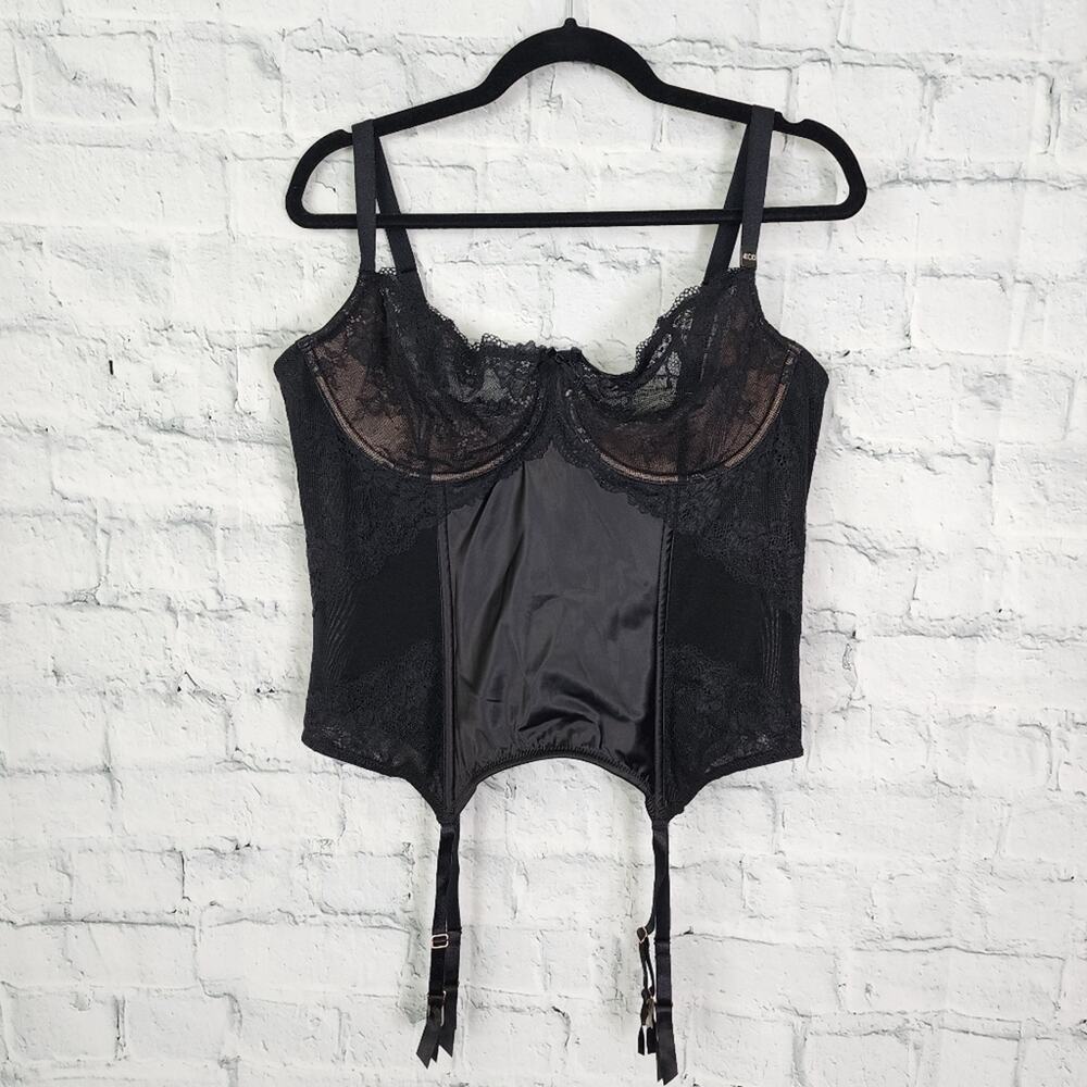 City Chic Alina Uw Bustier corset Sz 40c/D black A34